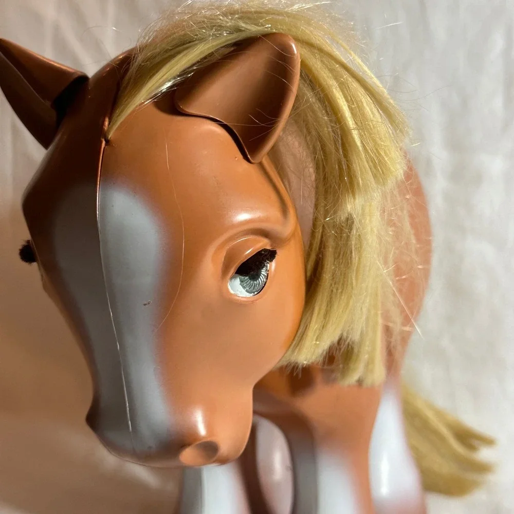 Vintage My Little Pony Horse Toy Kids 11in Brown Rooted Blonde Mane Sleep Eyes